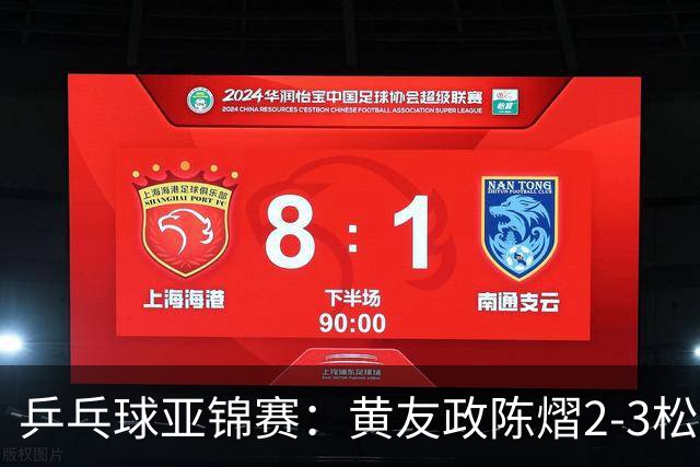 乒乓球亚锦赛：黄友政/陈熠2-3松岛辉空/张本美和 混双摘银